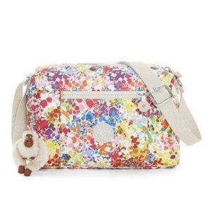 Kipling Wes Printed Small Burst Bright Crossbody 6557